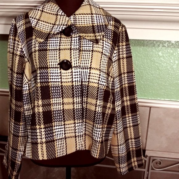 Plaid Jacket, R.Q.T, Size XL, Women’s Jacket, Plus Size Jacket, Oversize Jacket - Picture 12 of 15